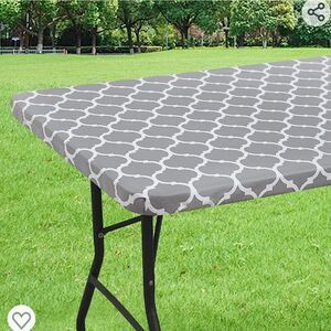 🆕️ NWT Rectangle Tablecloth, Waterproof Elastic Fitted Table Covers for 6 Ft